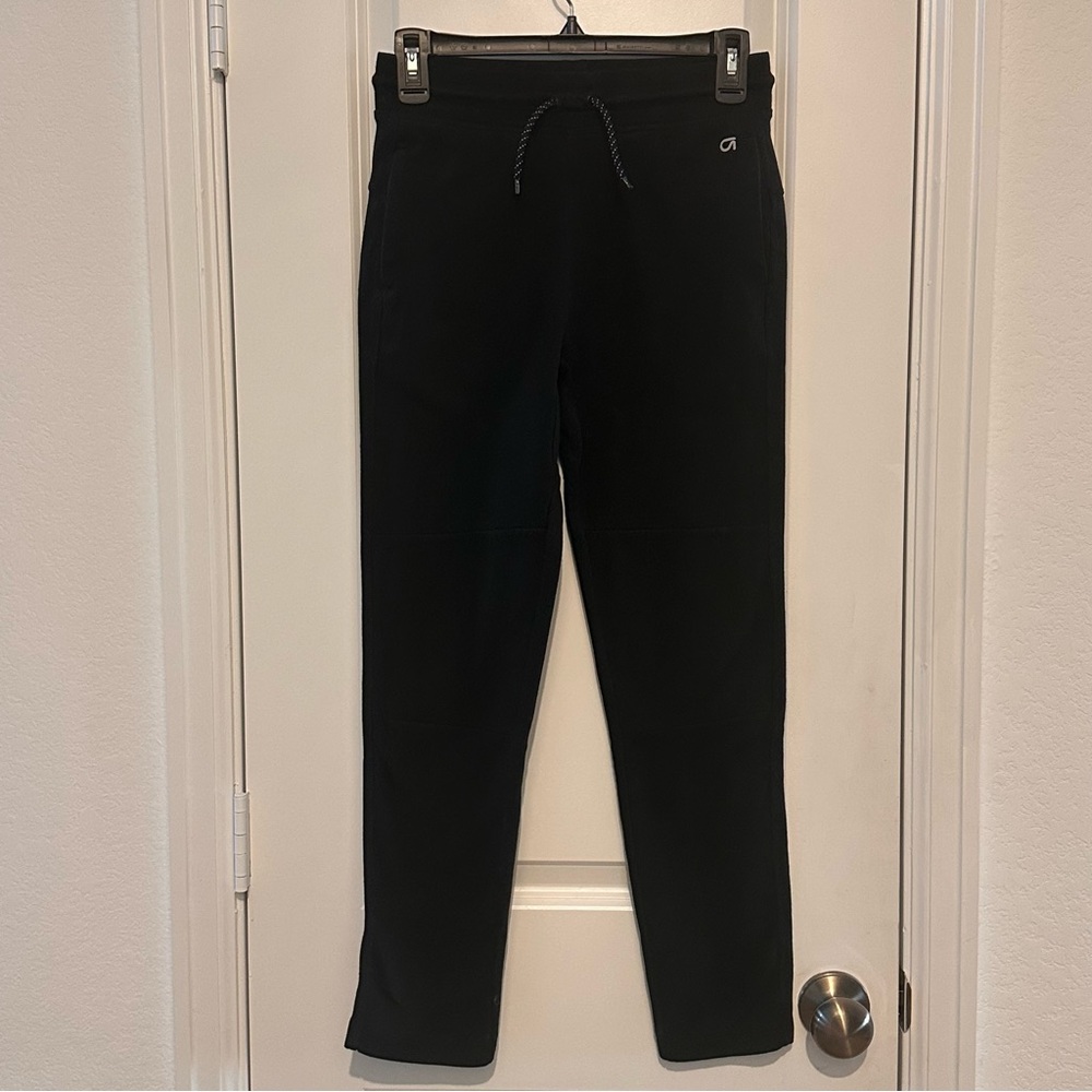 GapFit Kids Black Jogger Pants XXL Polyester/Cotton Blend With Drawstring Waist